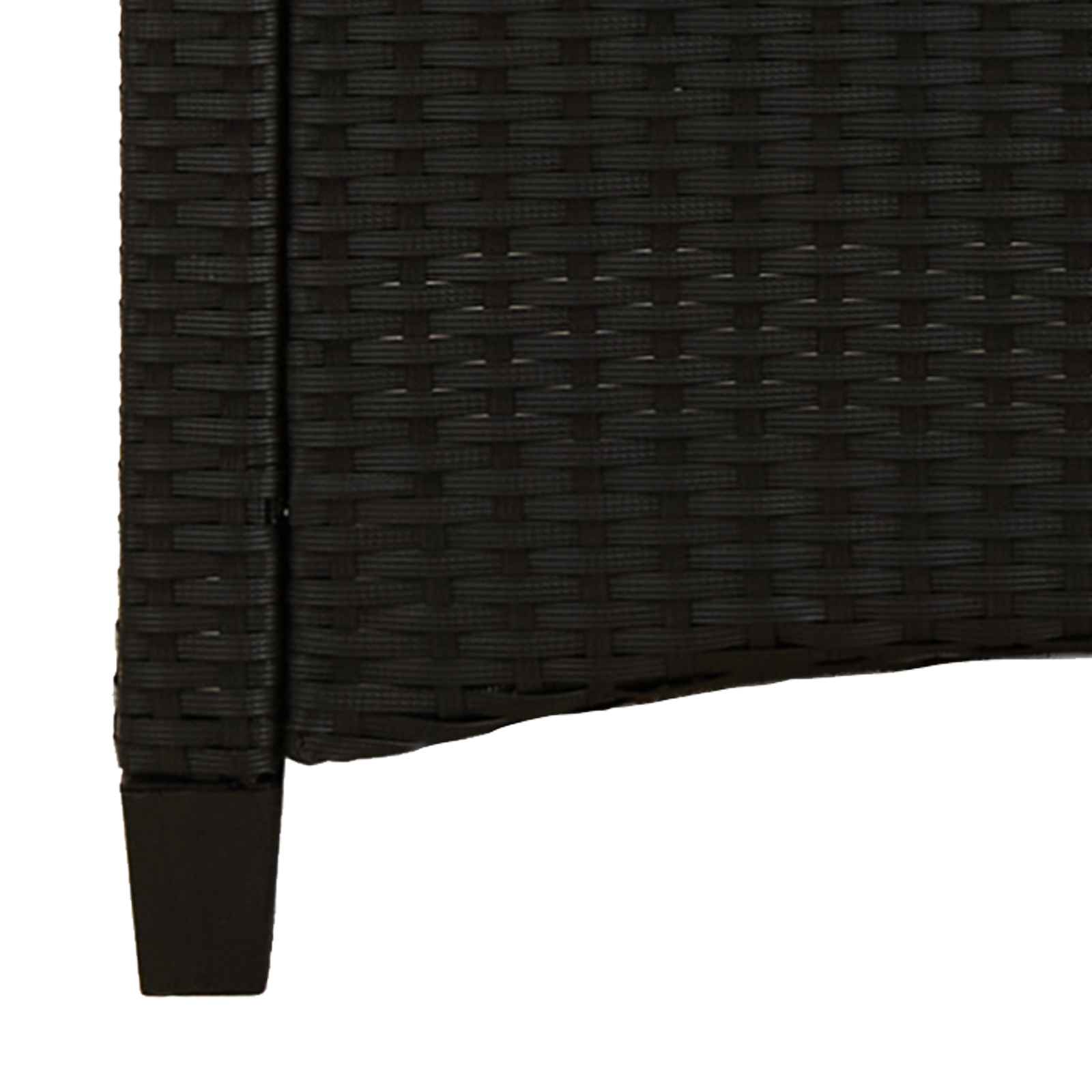 Gartenbank Schwarz 105 x 60 x 112 cm Stahl und Polyester