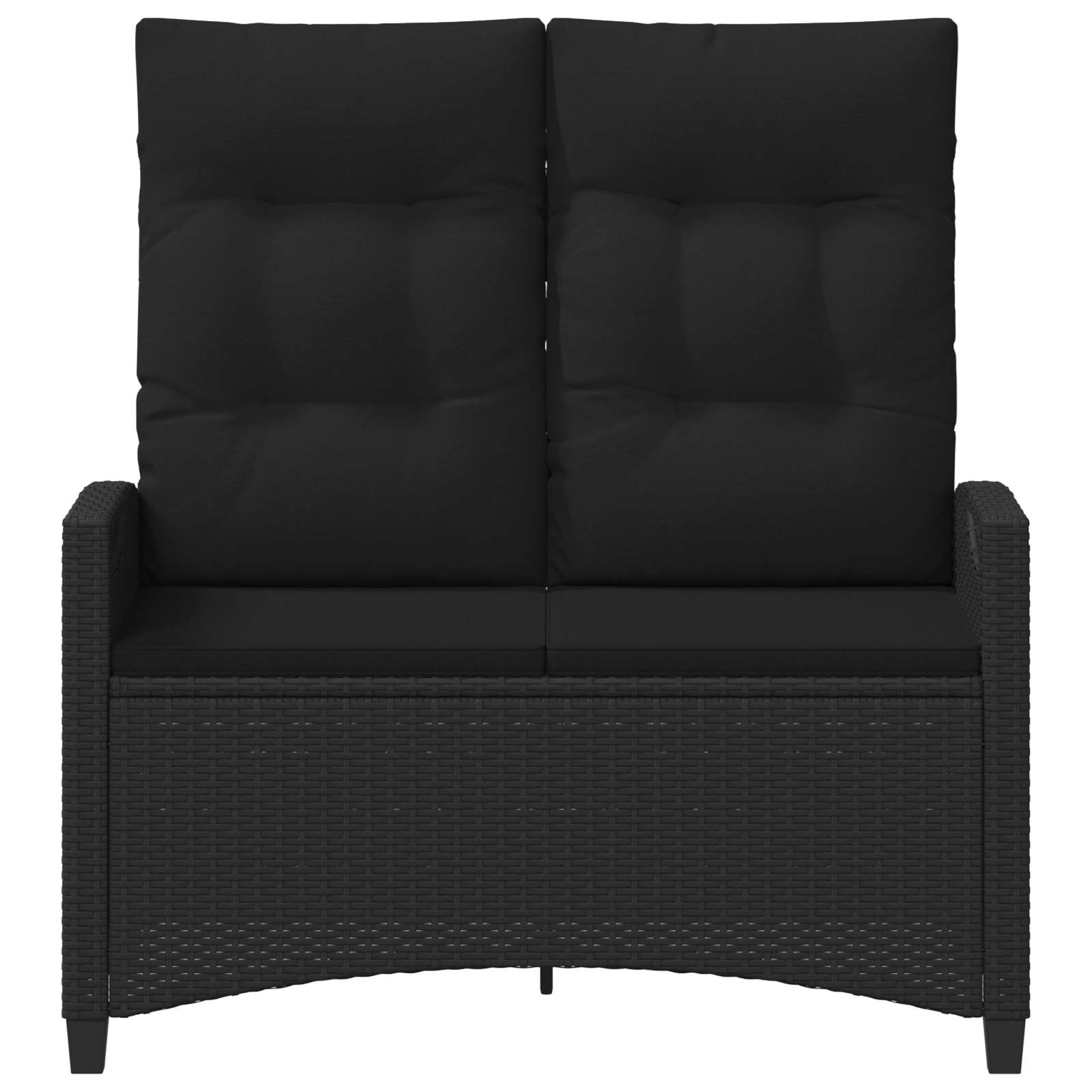 Gartenbank Schwarz 105 x 60 x 112 cm Stahl und Polyester