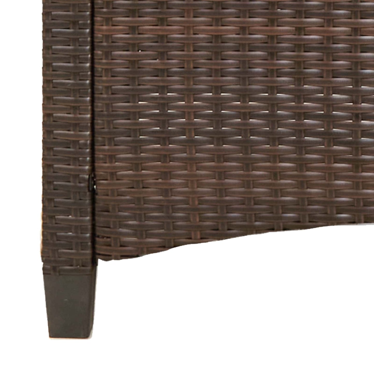 Gartenbank mit Kissen Braun und Creme 105 x 60 x 112 cm