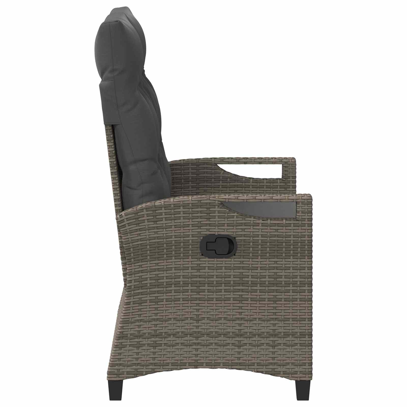 Gartenbank mit Kissen Grau und Dunkelgrau 105 x 60 x 112 cm
