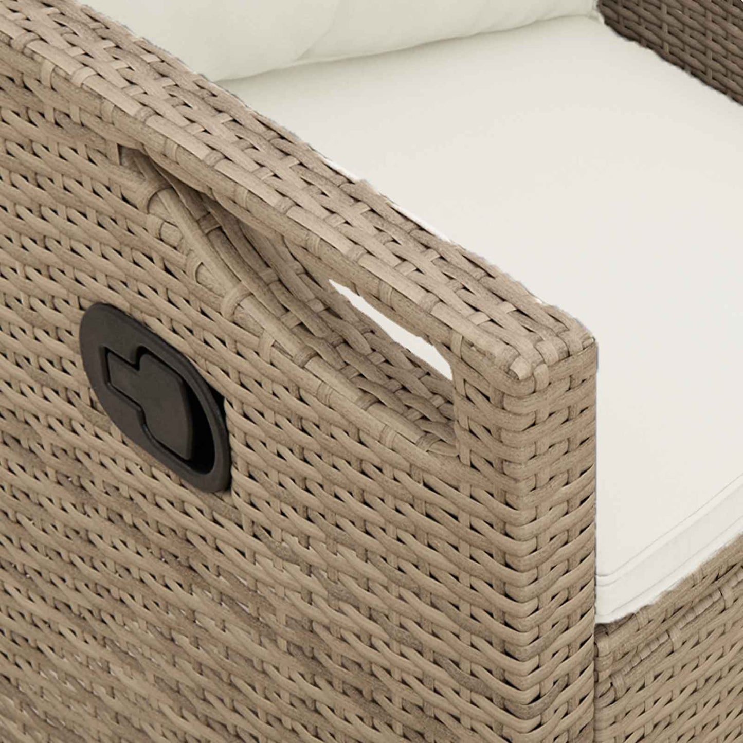 Gartenbank mit Kissen Beige und Creme 105 x 60 x 112 cm