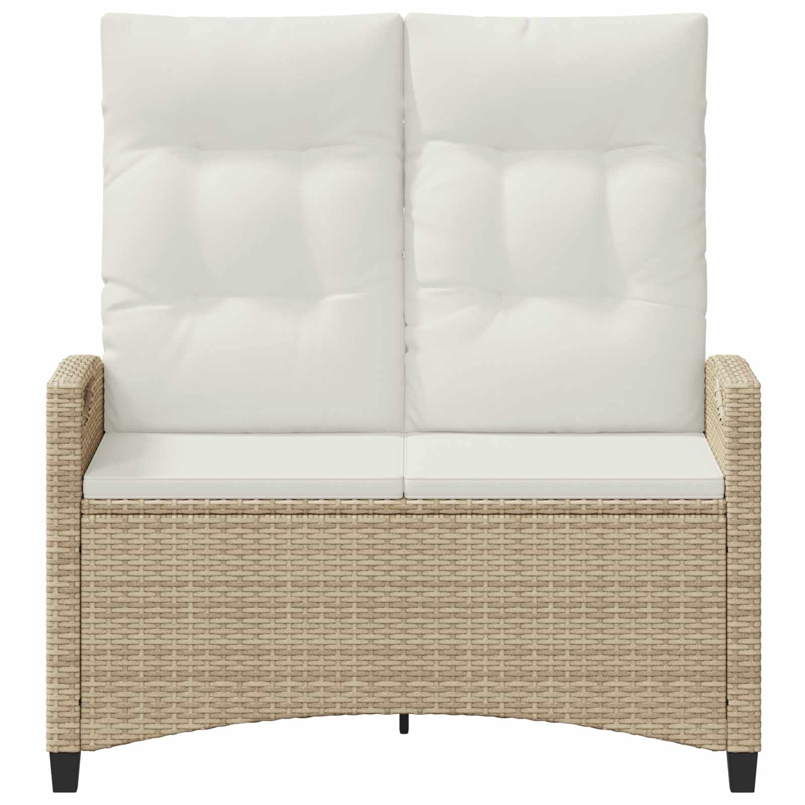 Gartenbank mit Kissen Beige und Creme 105 x 60 x 112 cm