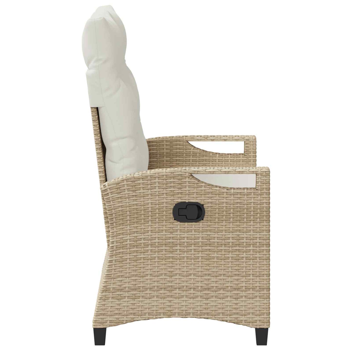 Gartenbank mit Kissen Beige und Creme 105 x 60 x 112 cm