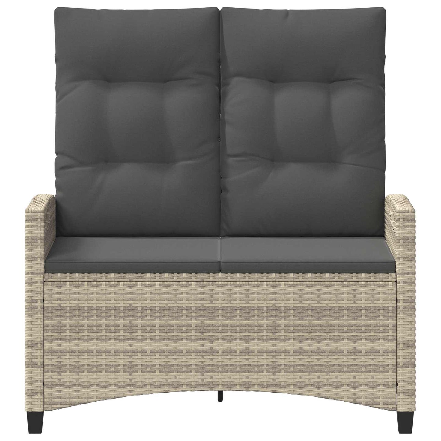 Gartenbank mit Kissen 105 x 60 x 112 cm Stahl