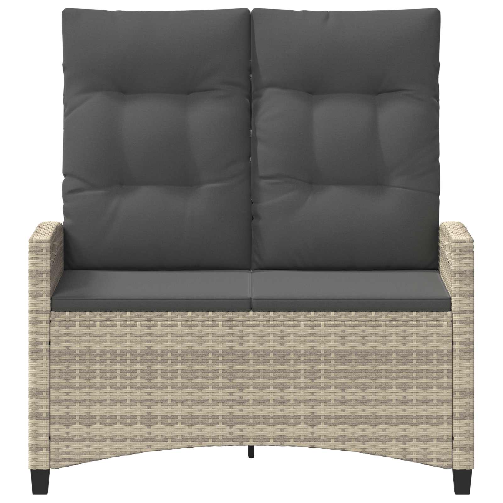 Gartenbank mit Kissen 105 x 60 x 112 cm Stahl