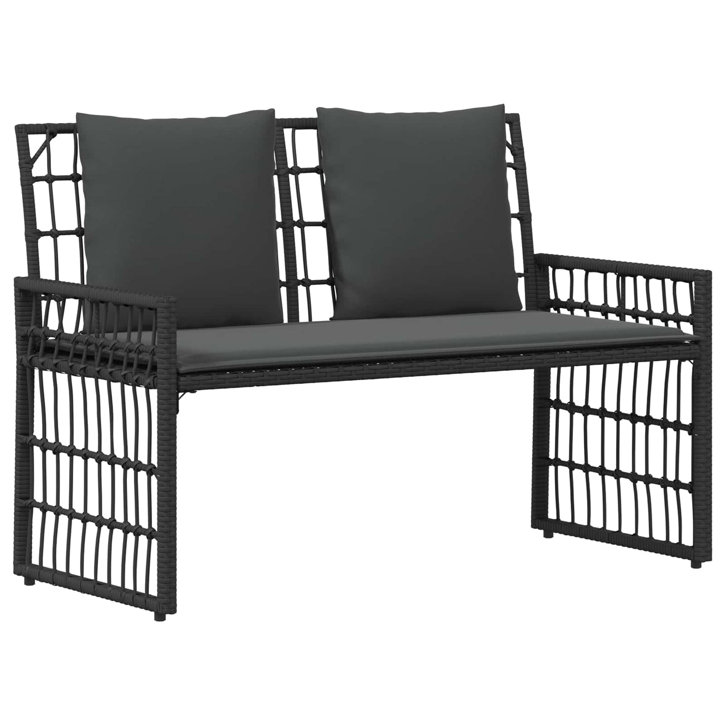 Gartenmöbel Set 4 Stk. Schwarz und Dunkelgrau