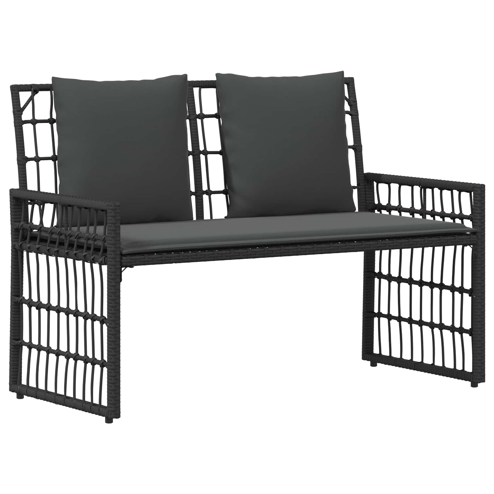 Gartenmöbel Set 4 Stk. Schwarz und Dunkelgrau