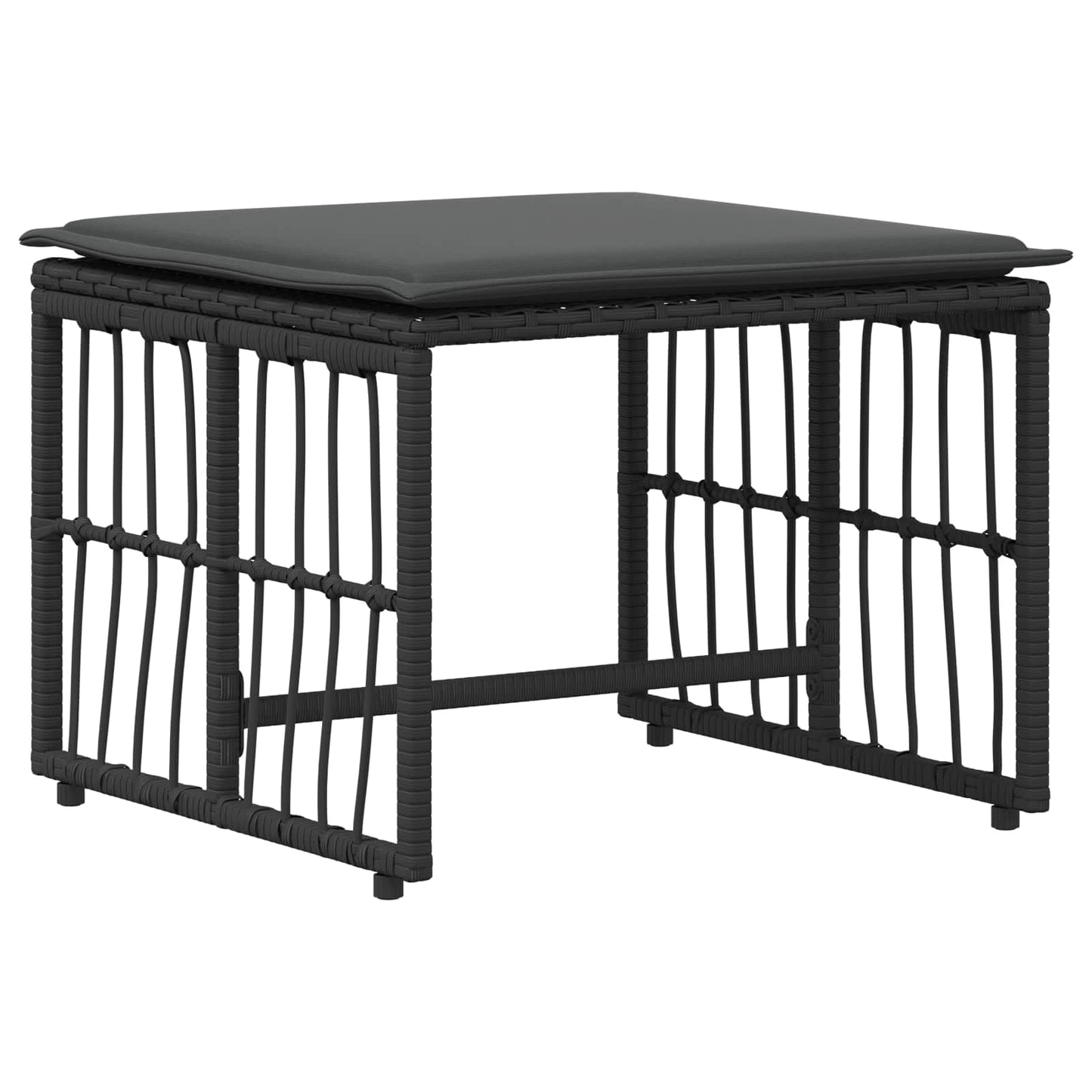Gartenmöbel Set 5 stk. Schwarz und Dunkelgrau