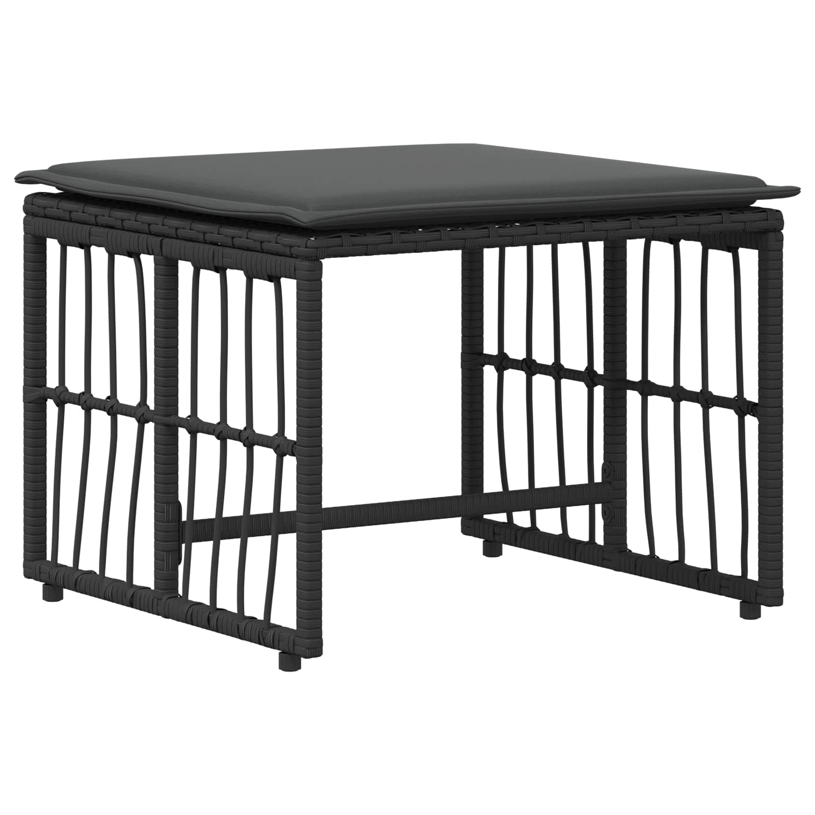 Gartenmöbel Set 5 stk. Schwarz und Dunkelgrau