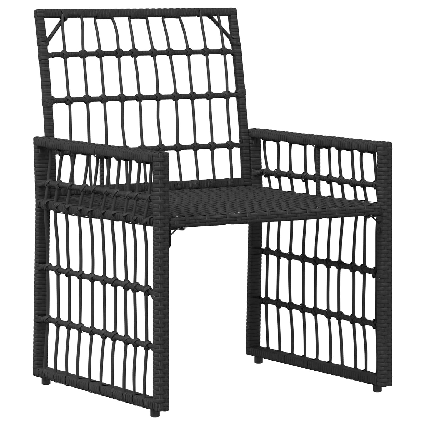 Gartenmöbel Set 5 Stk. Schwarz und Dunkelgrau