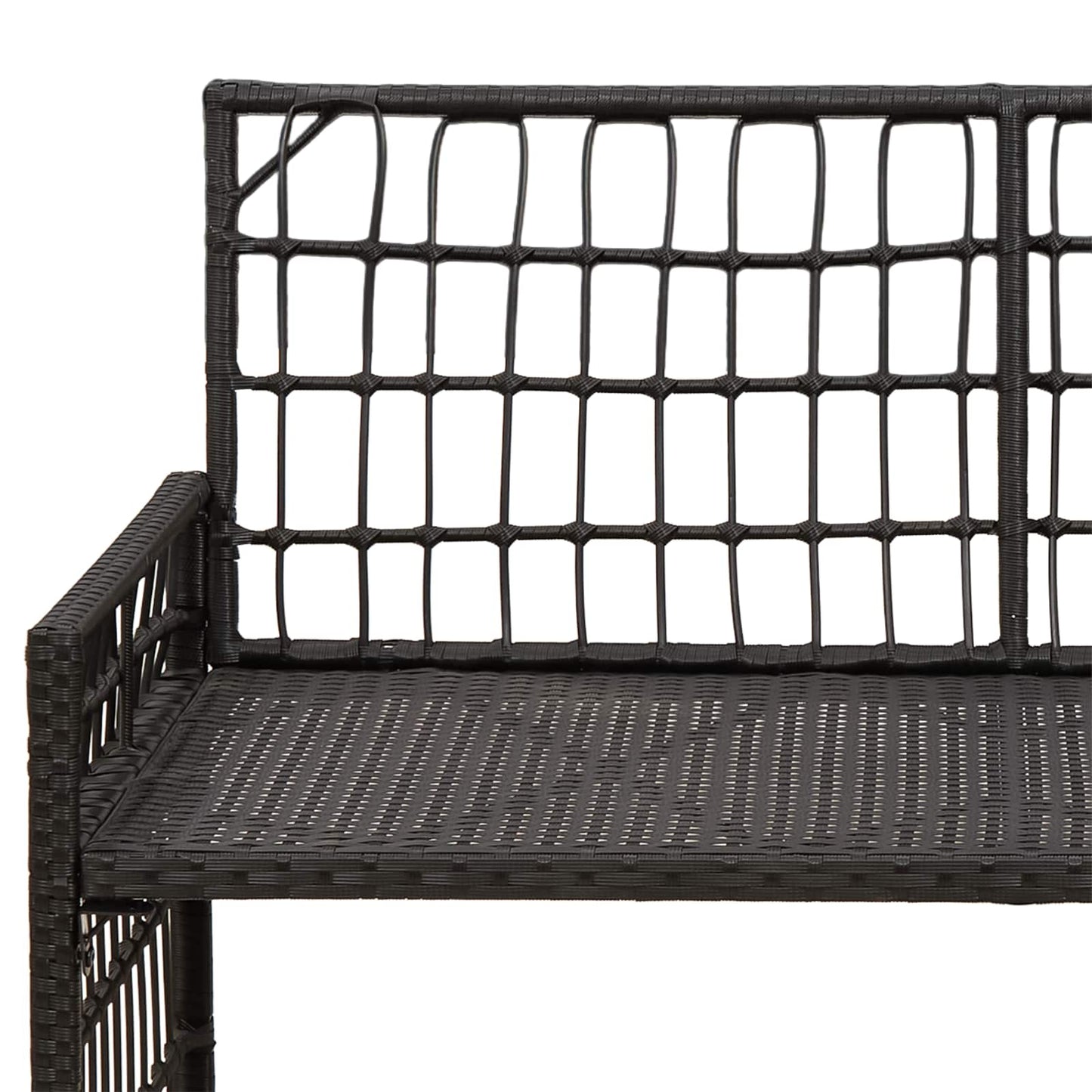 Bank Outdoor 2 -Seater 116 x 55 x 82 cm Steel and Poly Rattan