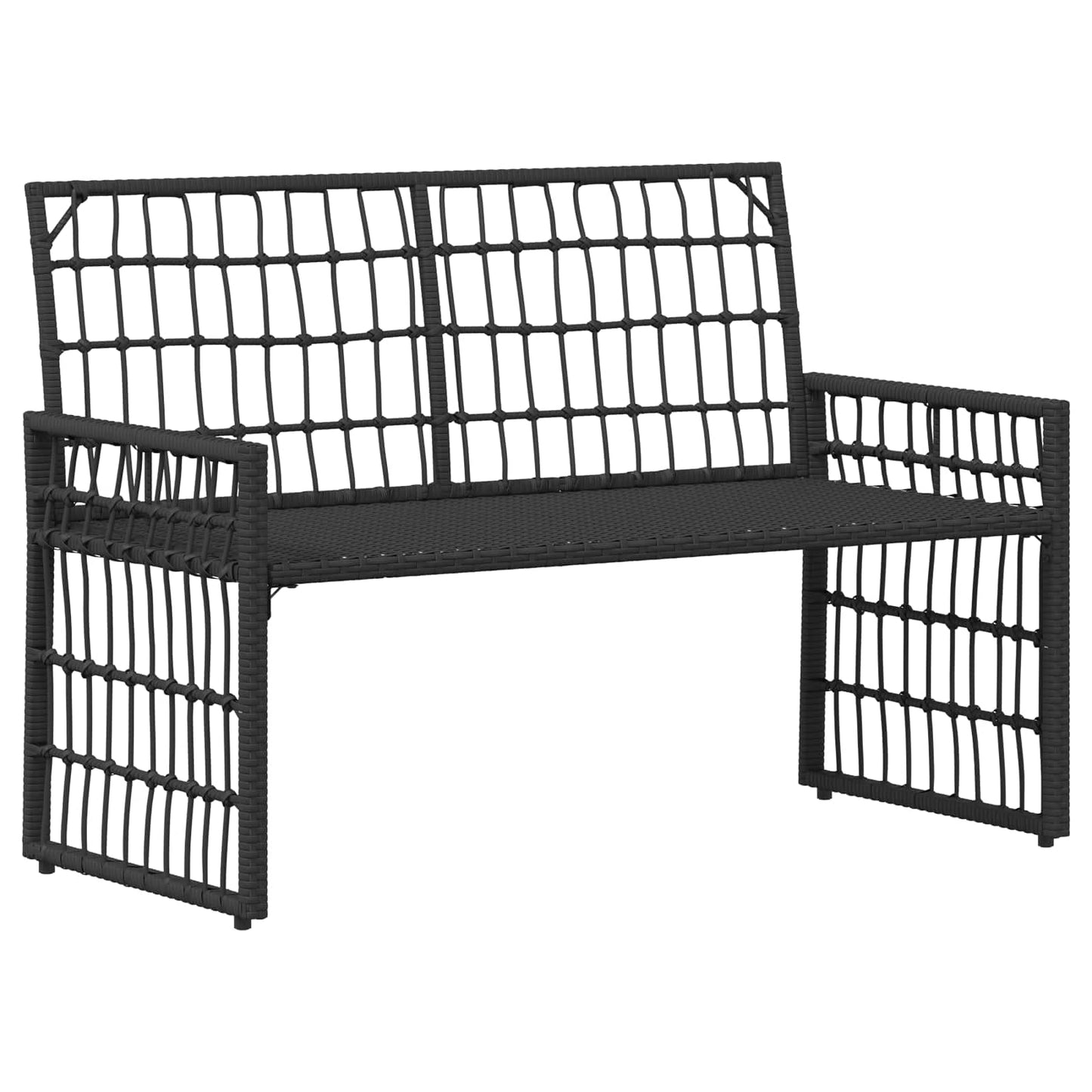 Bank Outdoor 2 -Seater 116 x 55 x 82 cm Steel and Poly Rattan