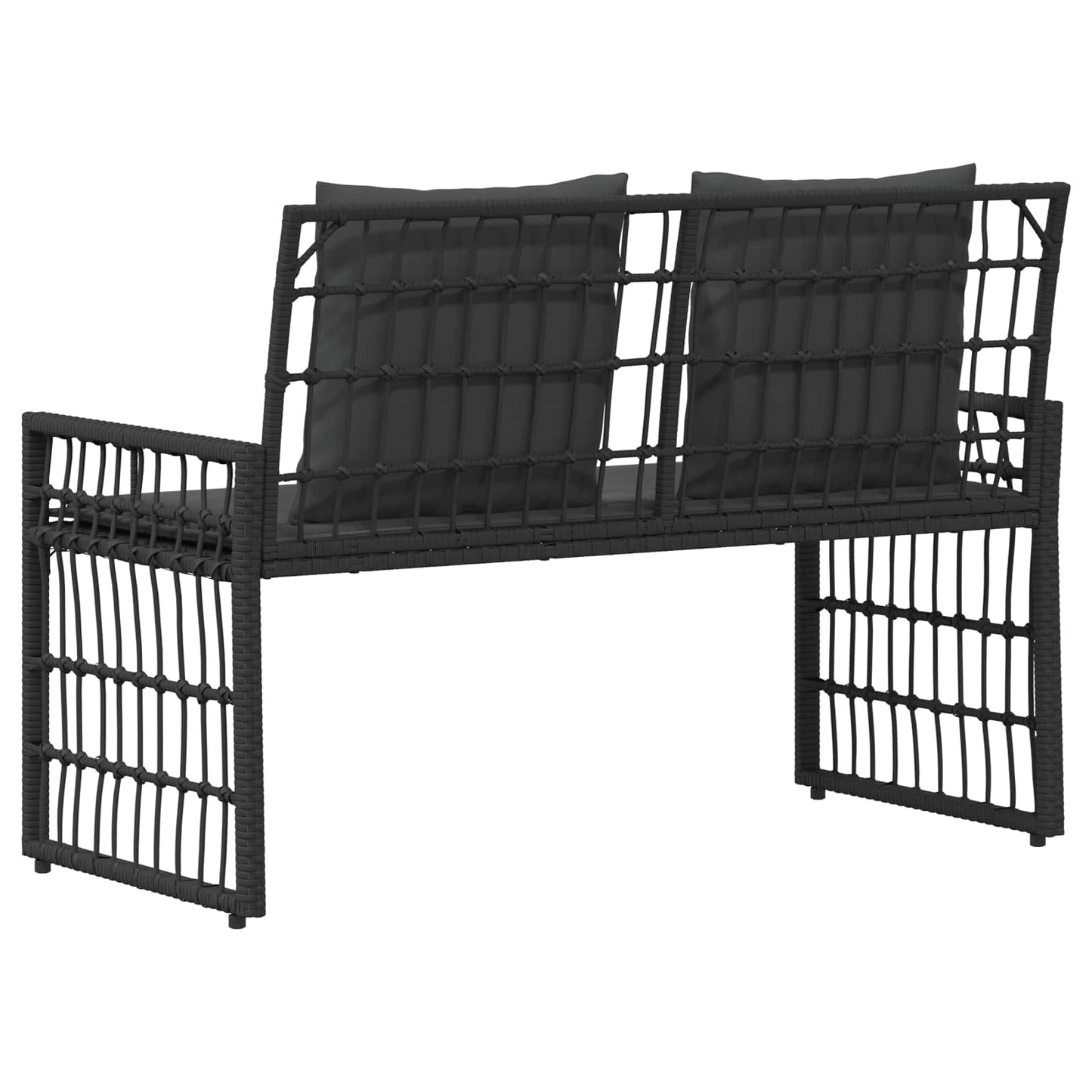Bank Outdoor 2 -Seater 116 x 55 x 82 cm Steel and Poly Rattan
