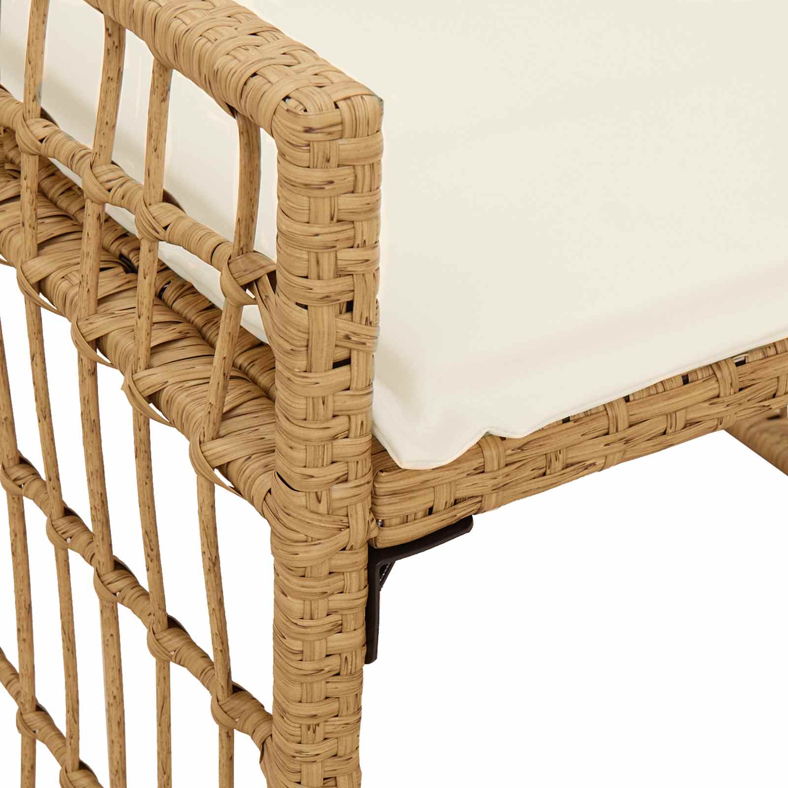 Bank Outdoor 2 -Seater 116 x 55 x 82 cm Steel and Poly Rattan