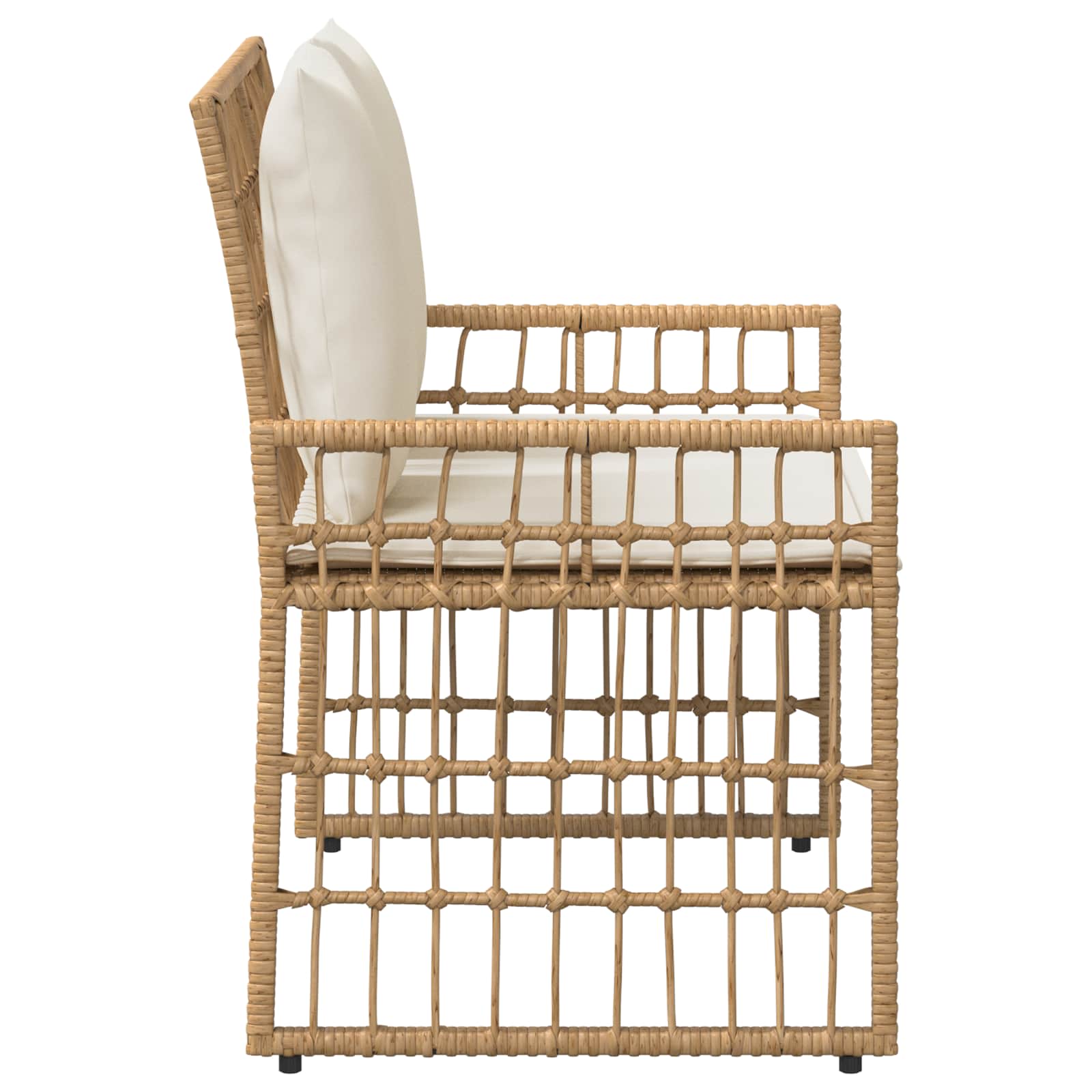 Bank Outdoor 2 -Seater 116 x 55 x 82 cm Steel and Poly Rattan