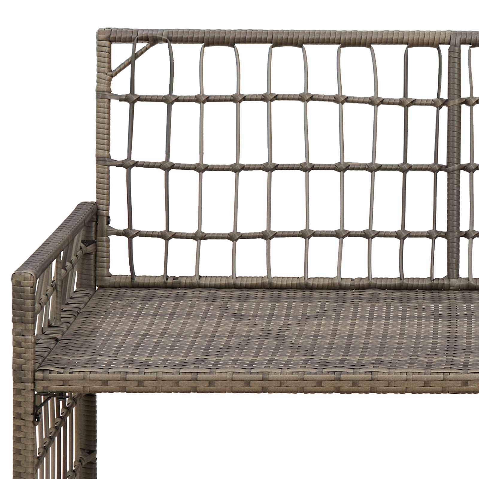 Bank Outdoor 2 -Seater 116 x 55 x 82 cm Steel and Poly Rattan