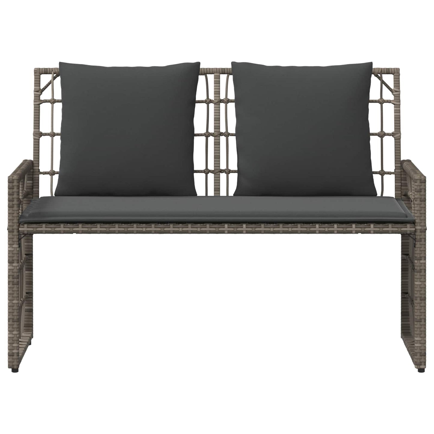 Bank Outdoor 2 -Seater 116 x 55 x 82 cm Steel and Poly Rattan