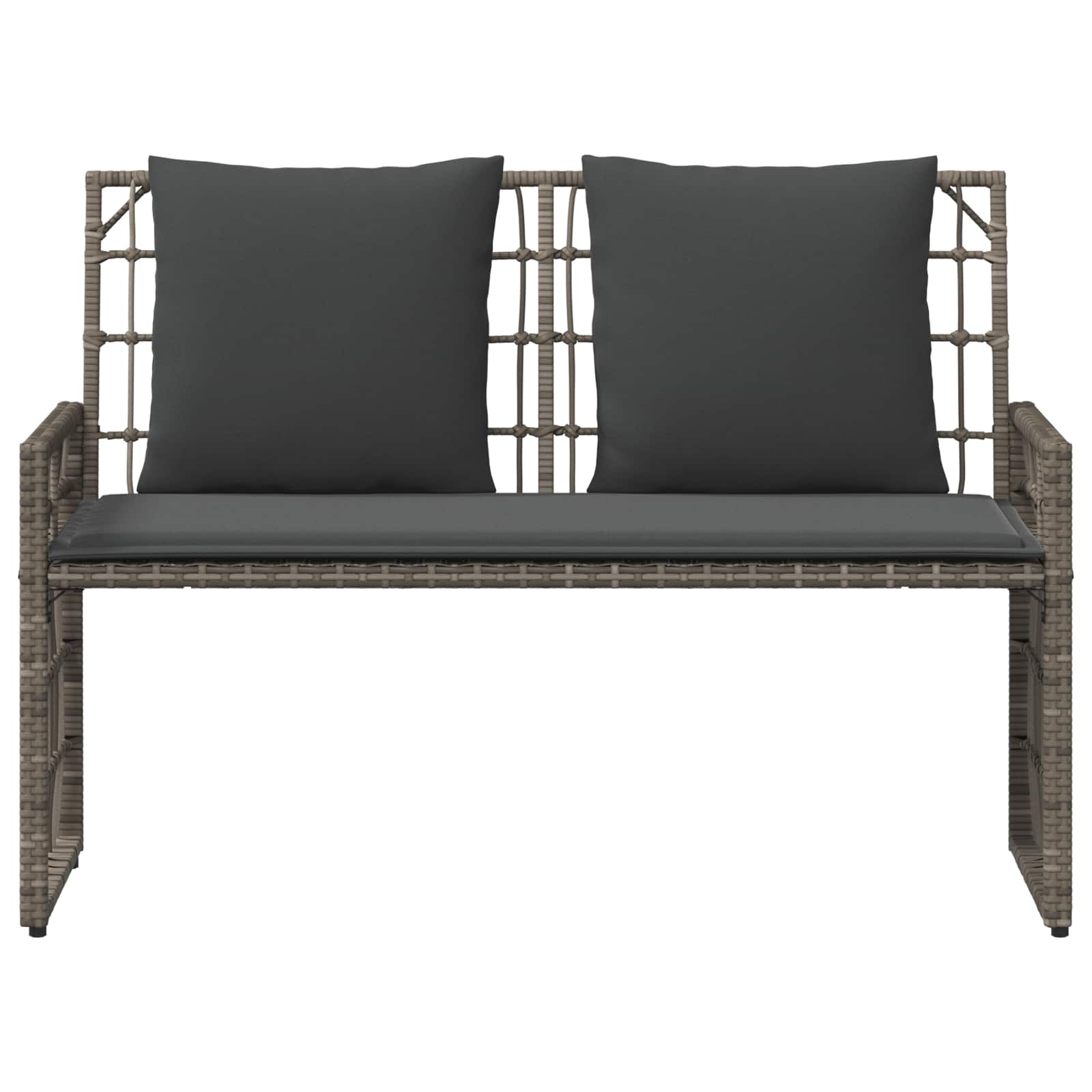 Bank Outdoor 2 -Seater 116 x 55 x 82 cm Steel and Poly Rattan