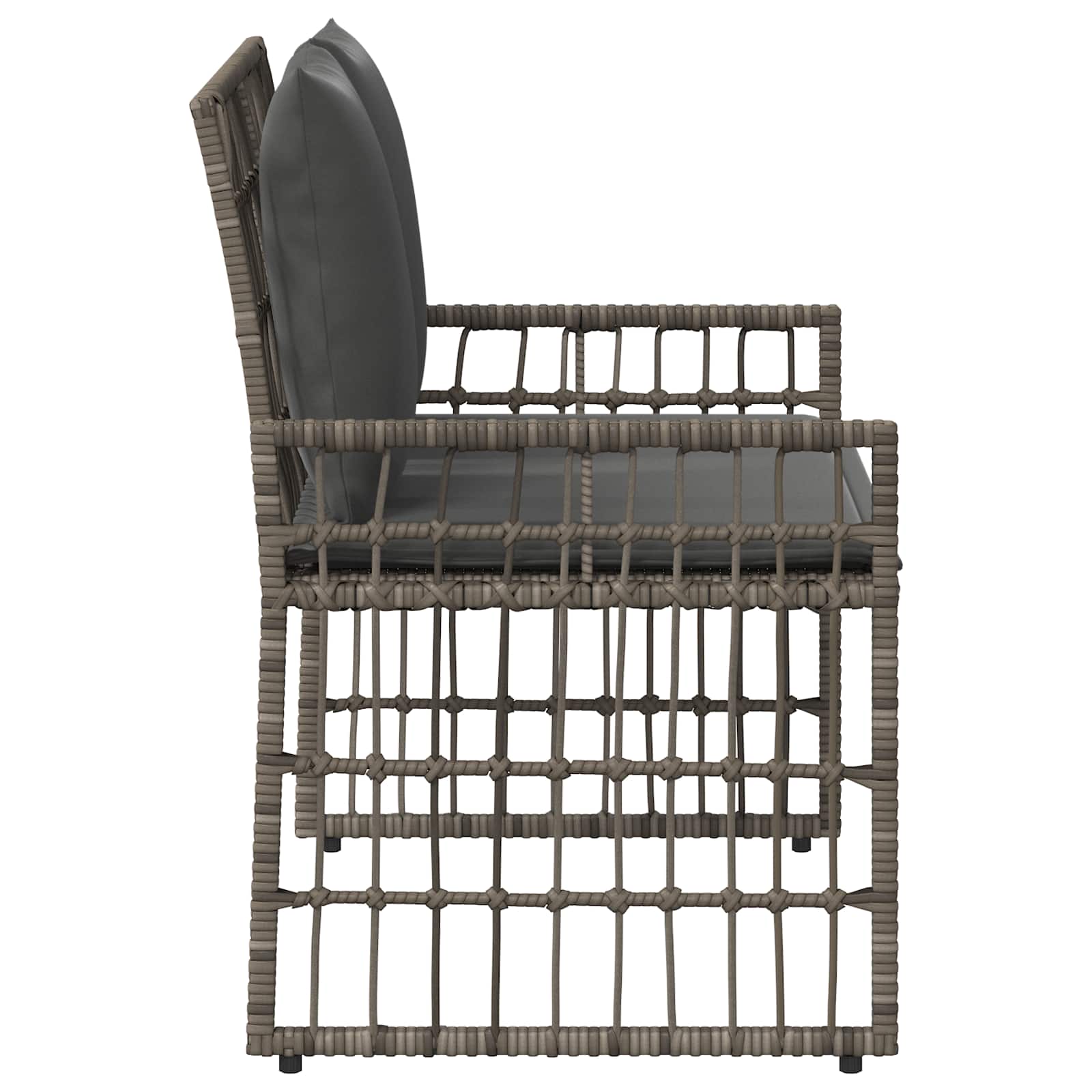 Bank Outdoor 2 -Seater 116 x 55 x 82 cm Steel and Poly Rattan