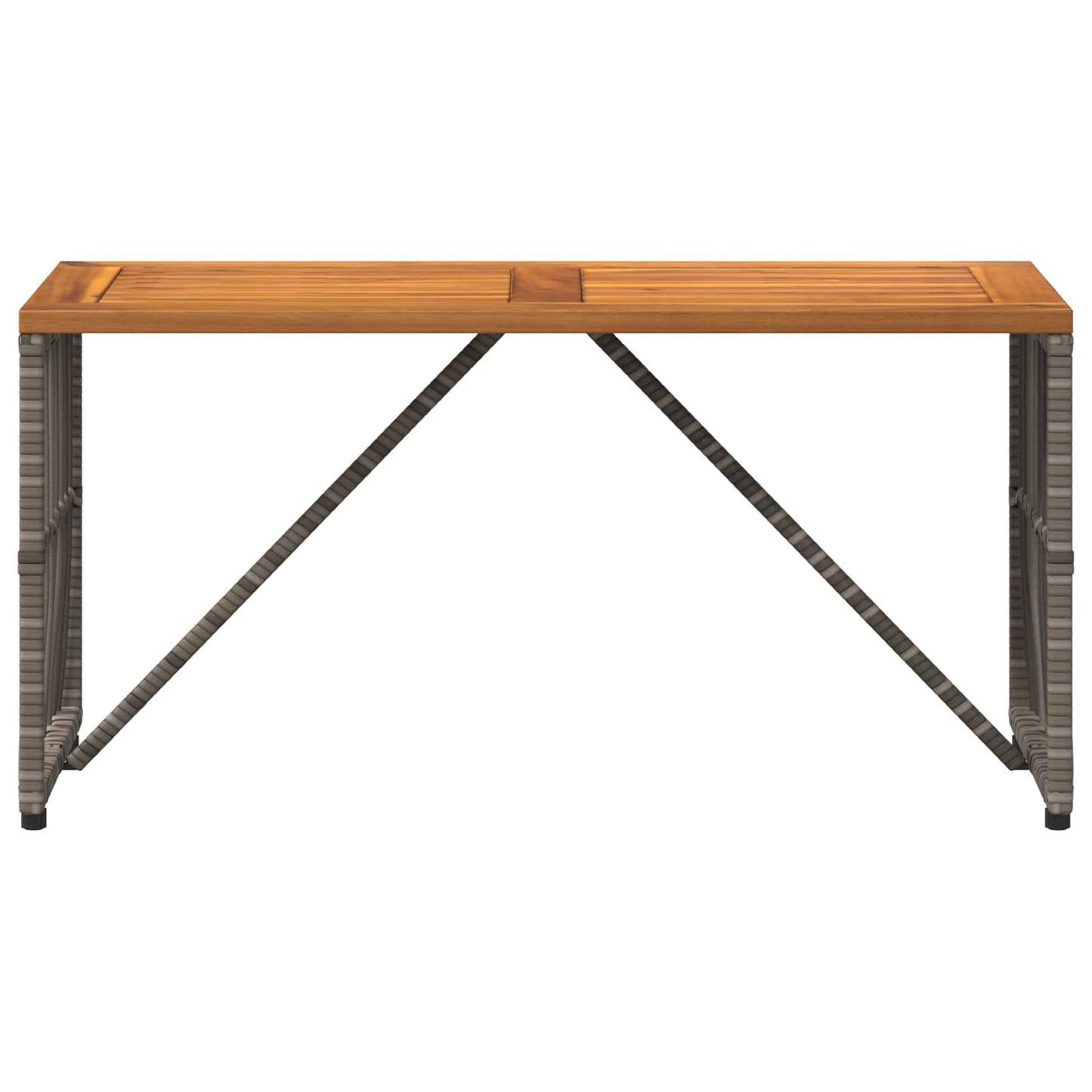 Tisch für Outdoor Grau 80 x 40 x 40 cm Steel and Poly Rattan