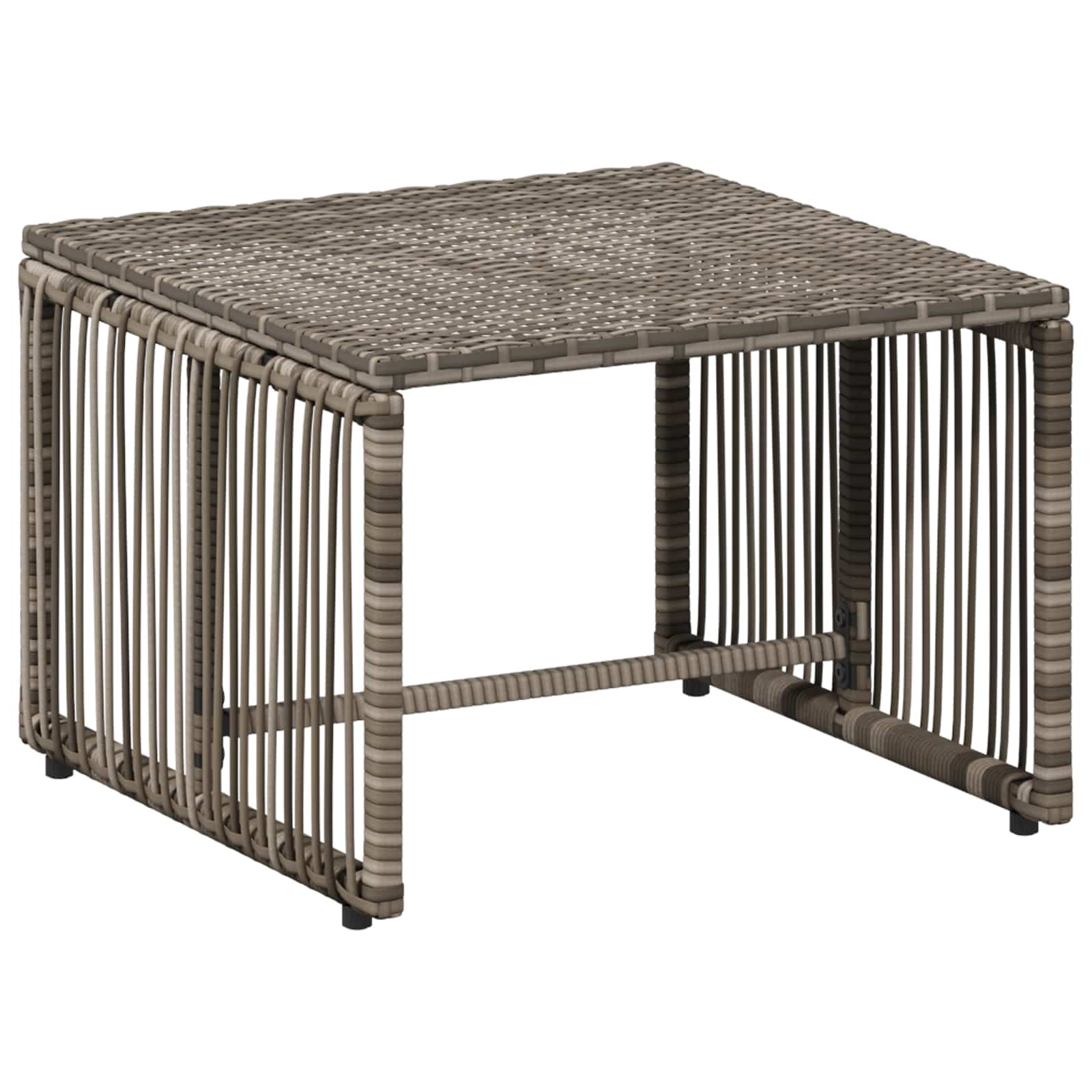 Gartenmöbel Set 11 Stk. Grau und Dunkelgrau Poly-Rattan