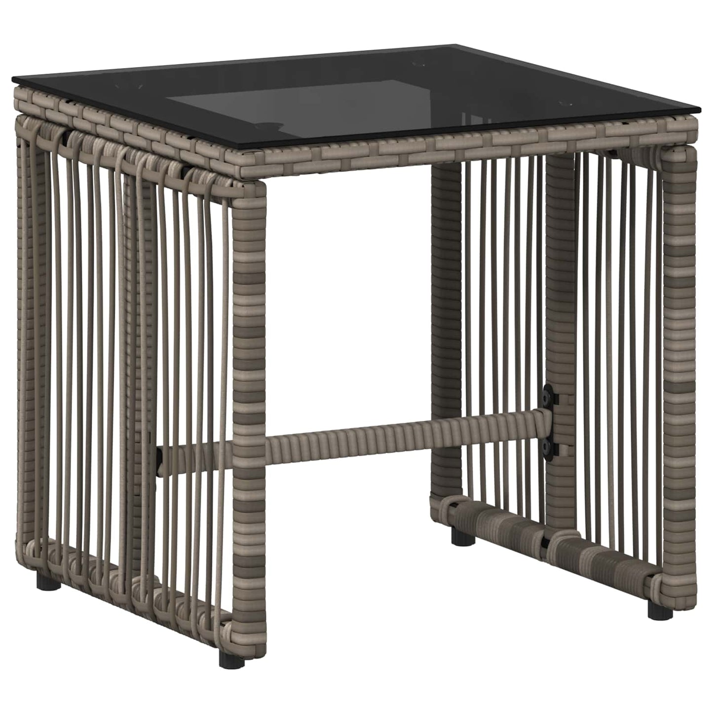 Gartenmöbel Set 7 Stk. Grau und Dunkelgrau Poly-Rattan