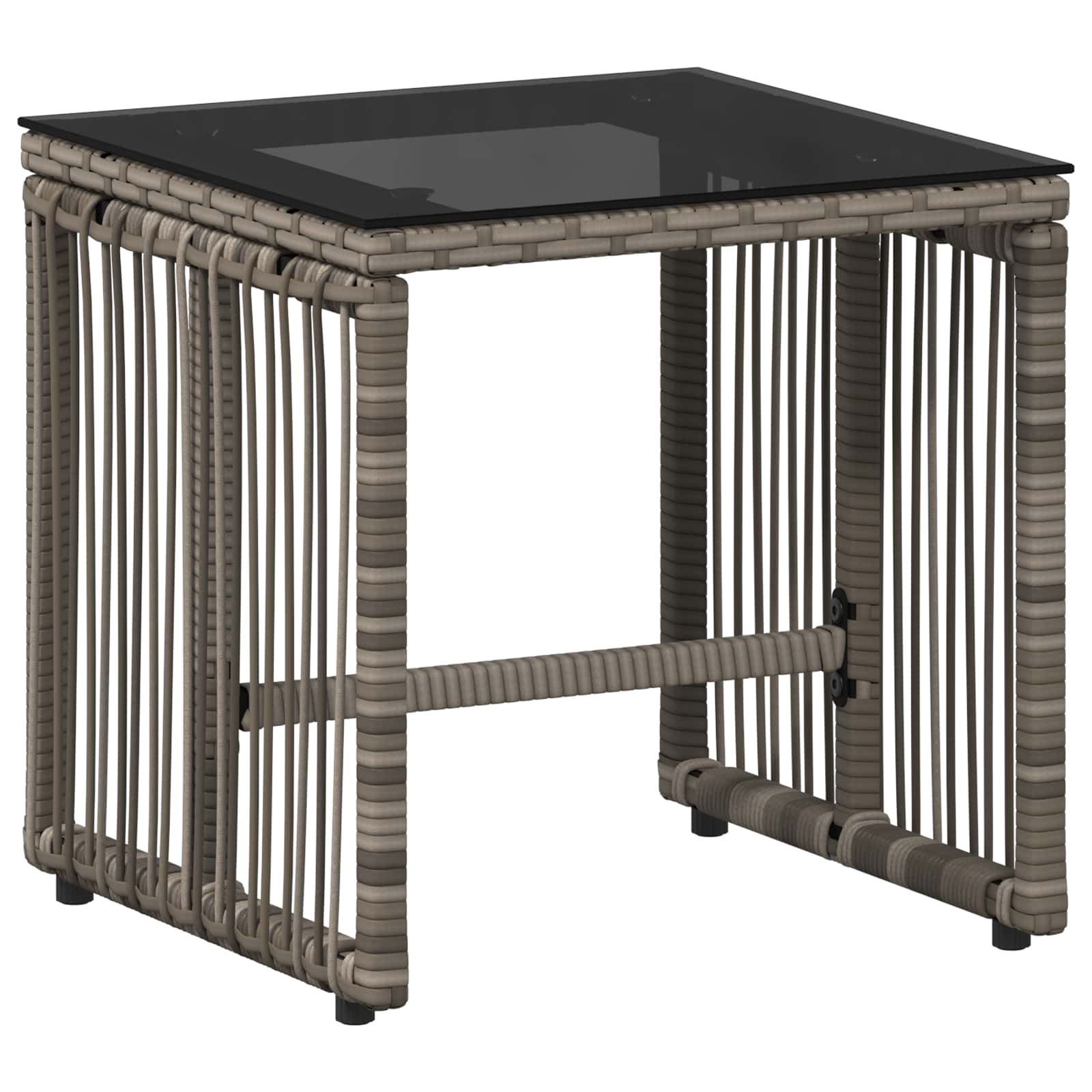 Gartenmöbel Set 7 Stk. Grau und Dunkelgrau Poly-Rattan