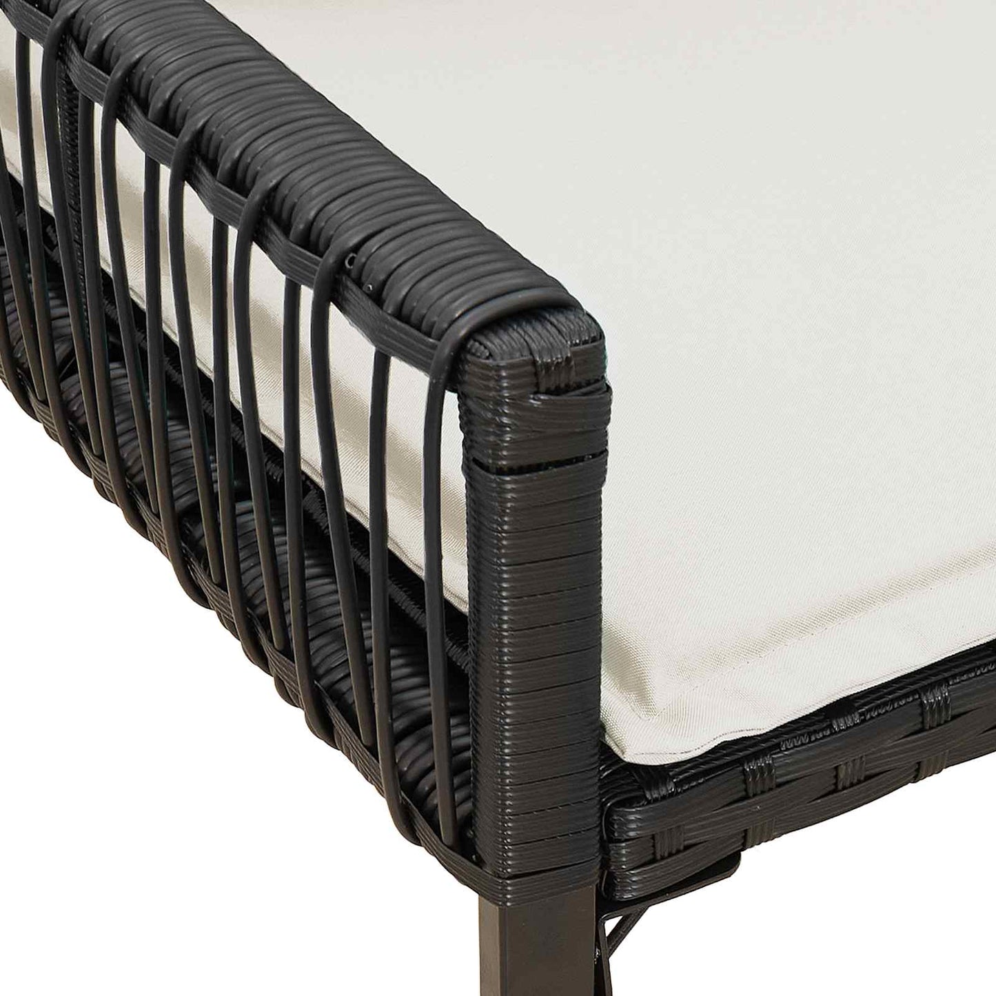 Bank Outdoor 2 -Seater 4 Stk. 110 x 59 x 82 cm Poly-Rattan