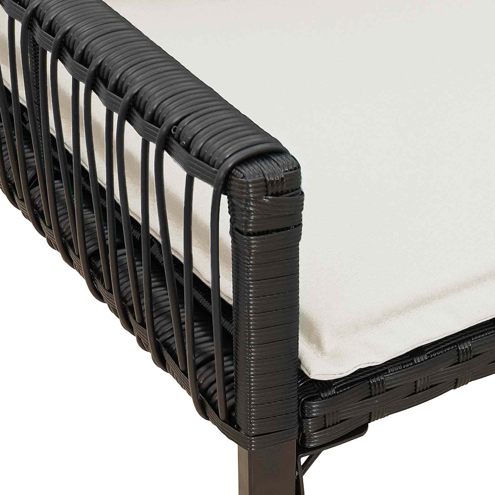 Bank Outdoor 2 -Seater 4 Stk. 110 x 59 x 82 cm Poly-Rattan