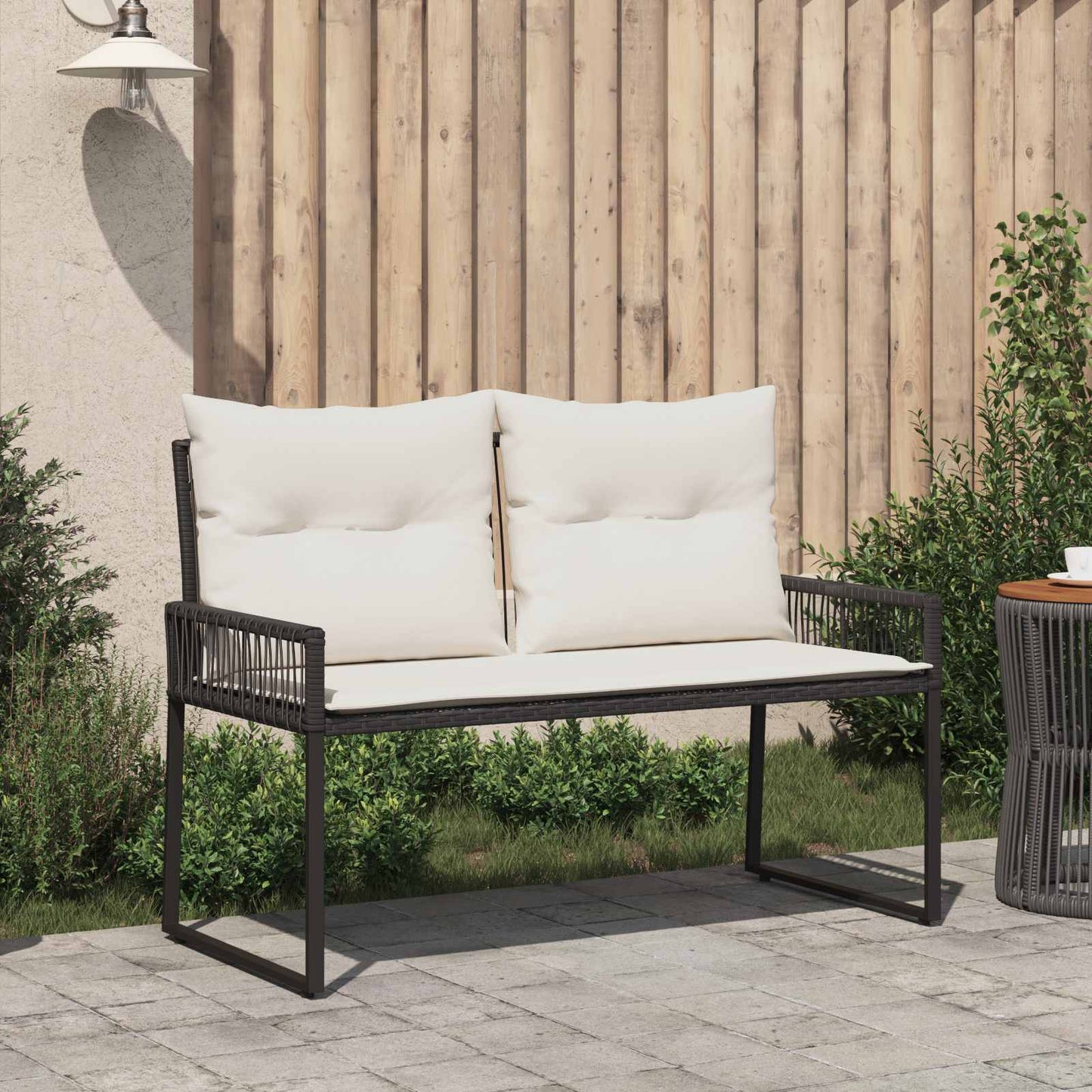 Bank Outdoor 2 -Seater 4 Stk. 110 x 59 x 82 cm Poly-Rattan