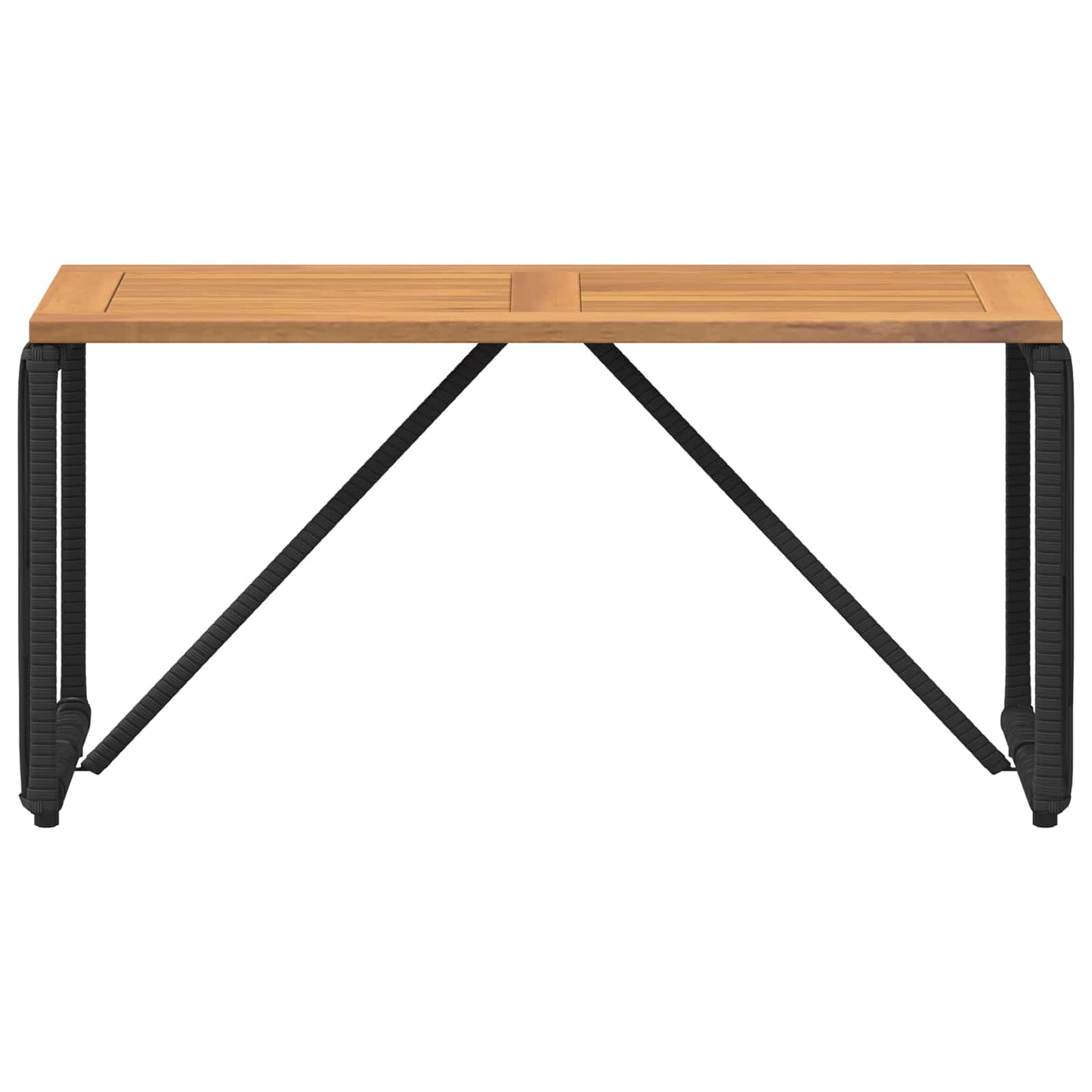 Tisch für Outdoor Schwarz und Braun 80 x 40 x 40 cm Poly-Rattan