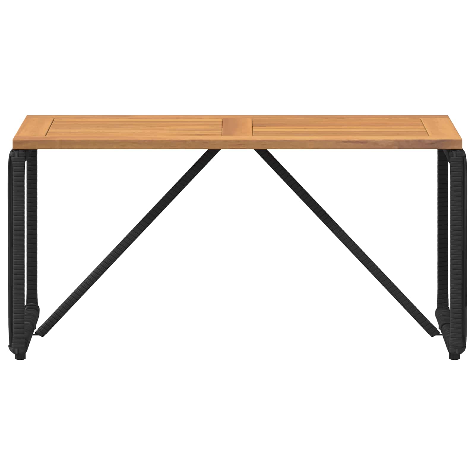 Tisch für Outdoor Schwarz und Braun 80 x 40 x 40 cm Poly-Rattan