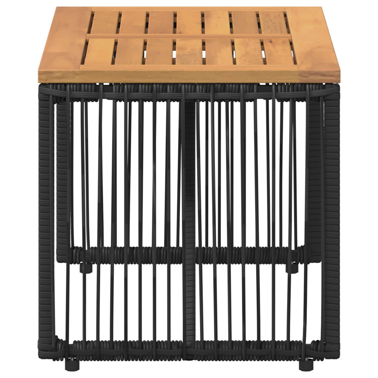 Tisch für Outdoor Schwarz und Braun 80 x 40 x 40 cm Poly-Rattan