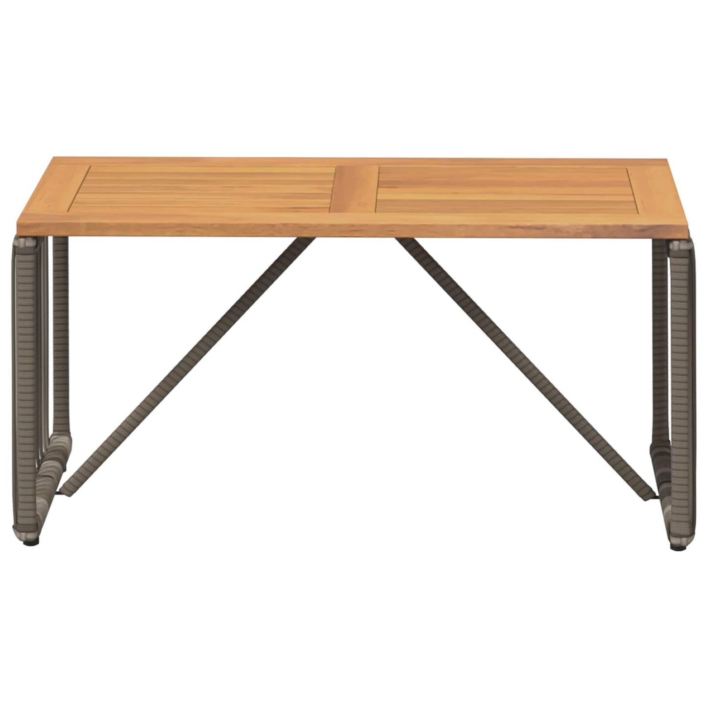 Tisch für Outdoor Grau und Braun 80 x 40 x 40 cm Poly-Rattan