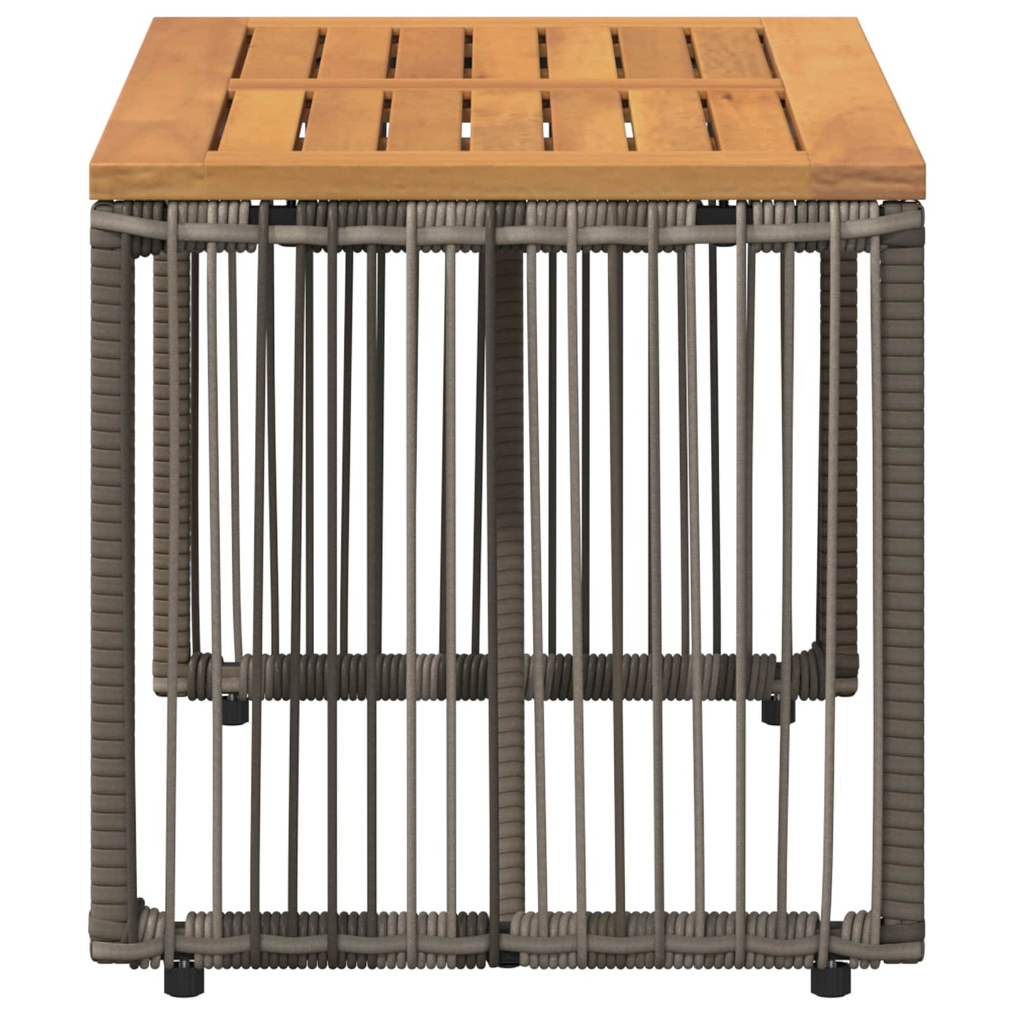 Tisch für Outdoor Grau und Braun 80 x 40 x 40 cm Poly-Rattan