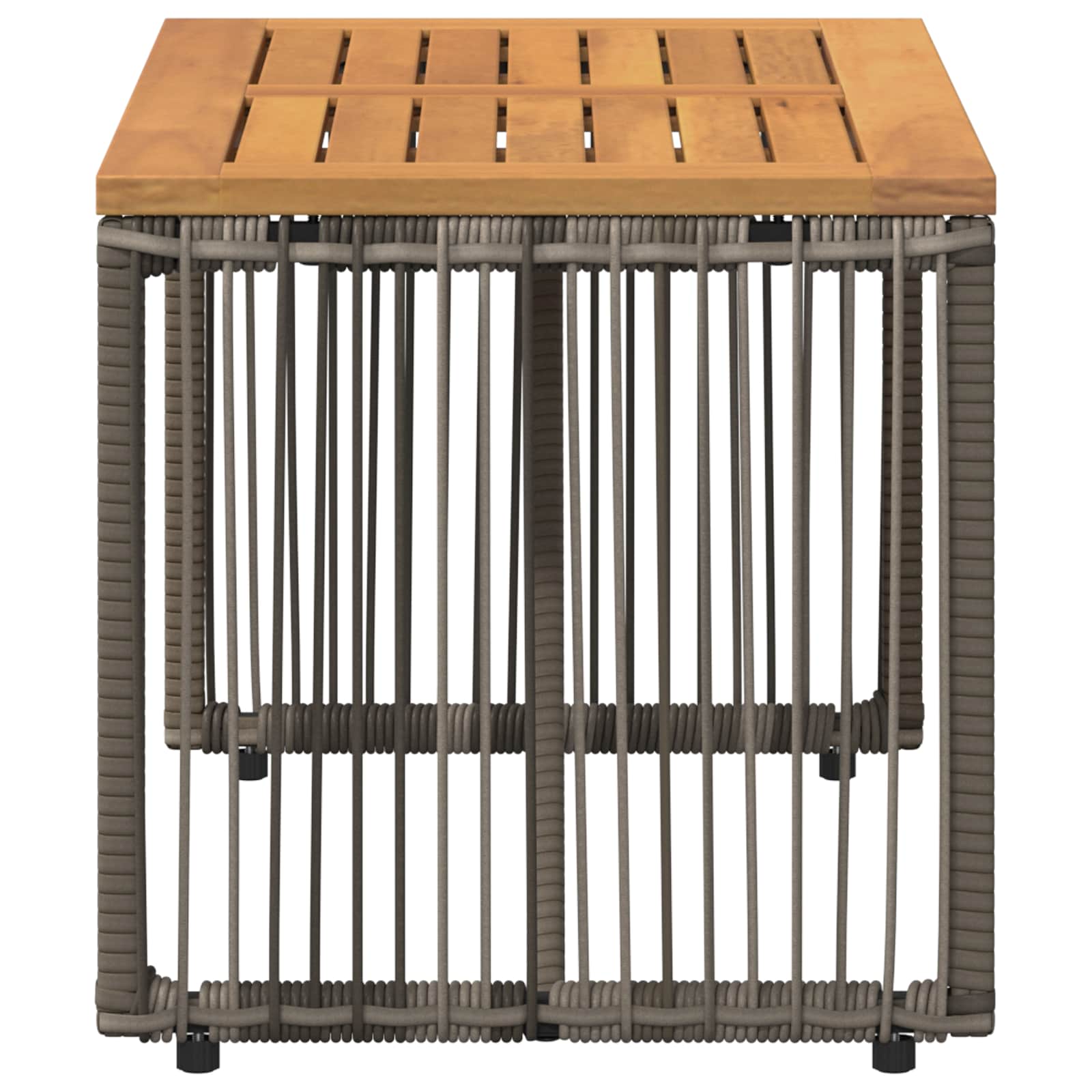 Tisch für Outdoor Grau und Braun 80 x 40 x 40 cm Poly-Rattan