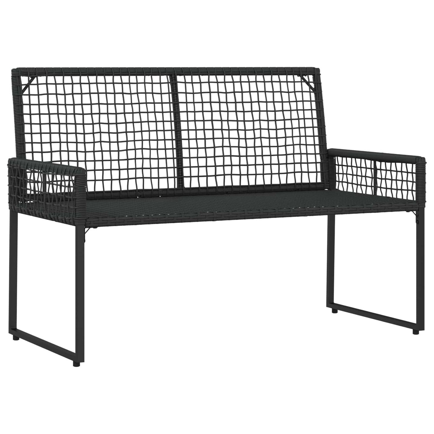 Gartenmöbel Set 4 Stk. Schwarz und Cremeweiß