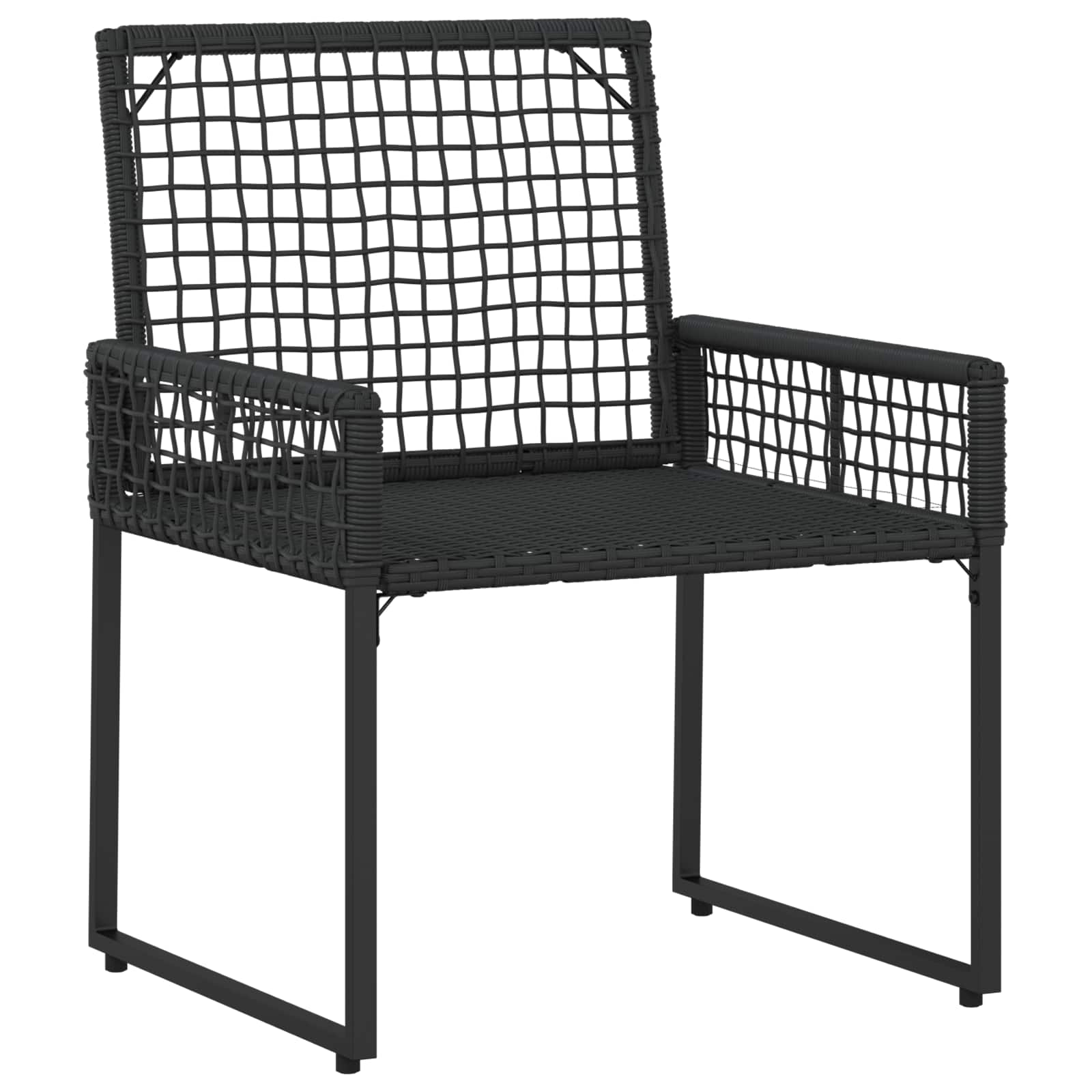 Gartenmöbel Set 3 Stk. Schwarz und Weiß