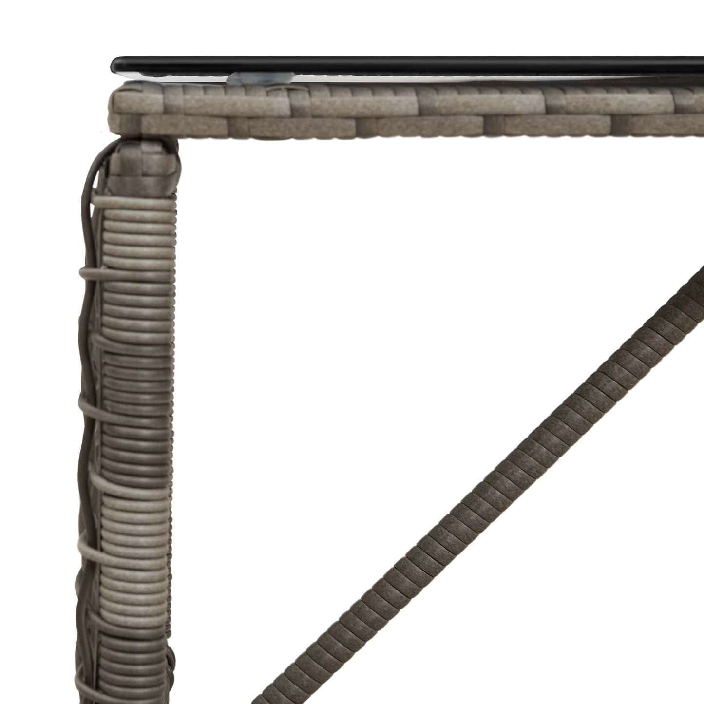 Tisch für Outdoor Grau und Schwarz 80 x 40 x 40 cm