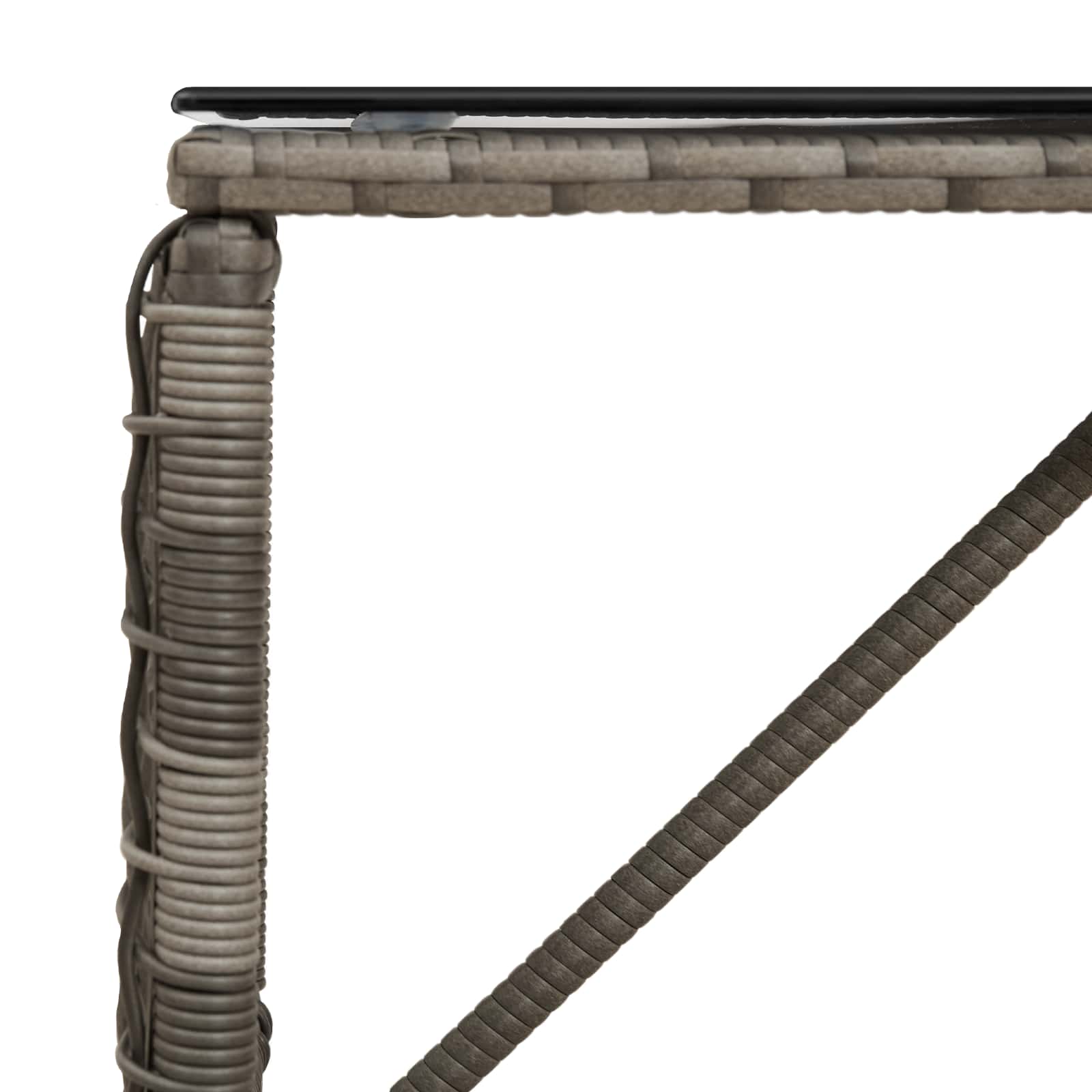 Tisch für Outdoor Grau und Schwarz 80 x 40 x 40 cm