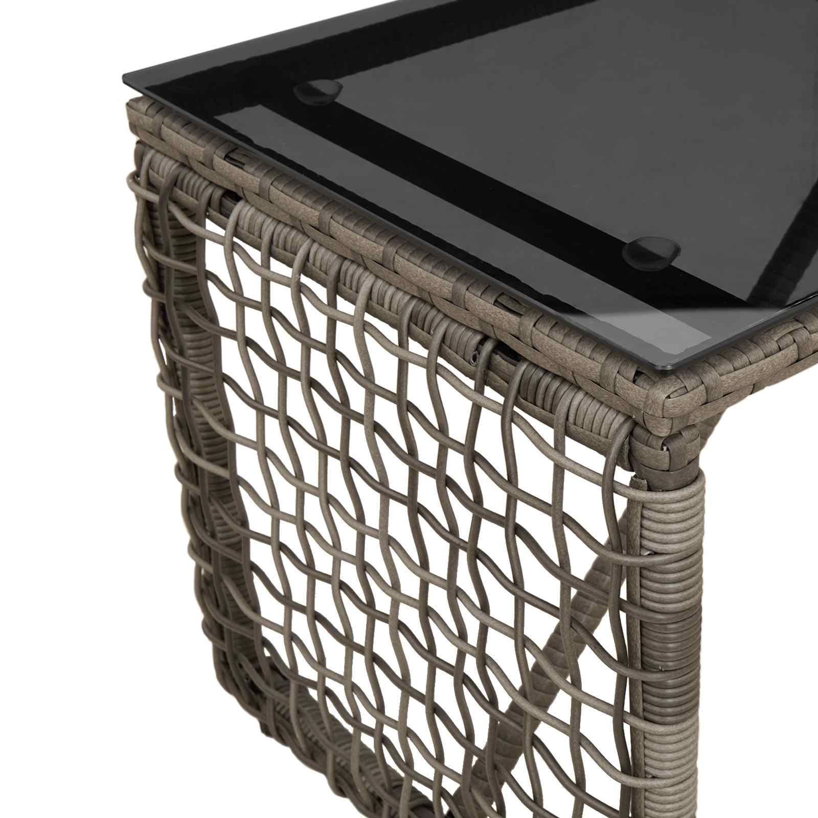 Tisch für Outdoor Grau und Schwarz 80 x 40 x 40 cm