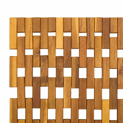Badematten 2 stk. Natur 44 x 60 cm Massivholz Akazie