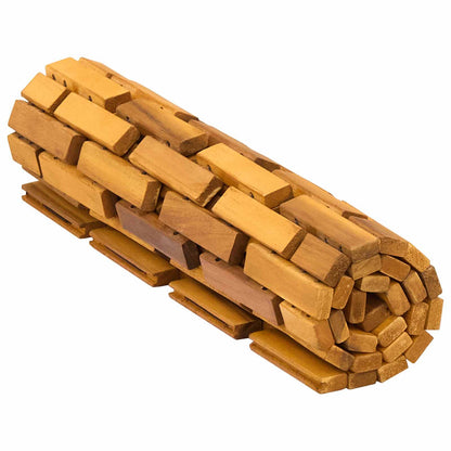 Badematten 2 stk. Natur 44 x 60 cm Massivholz Akazie