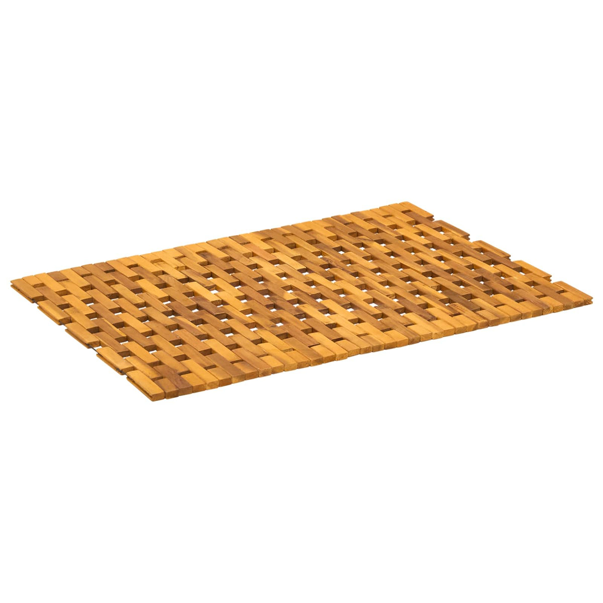 Badematten Natur 55 x 80 cm Massivholz Akazie