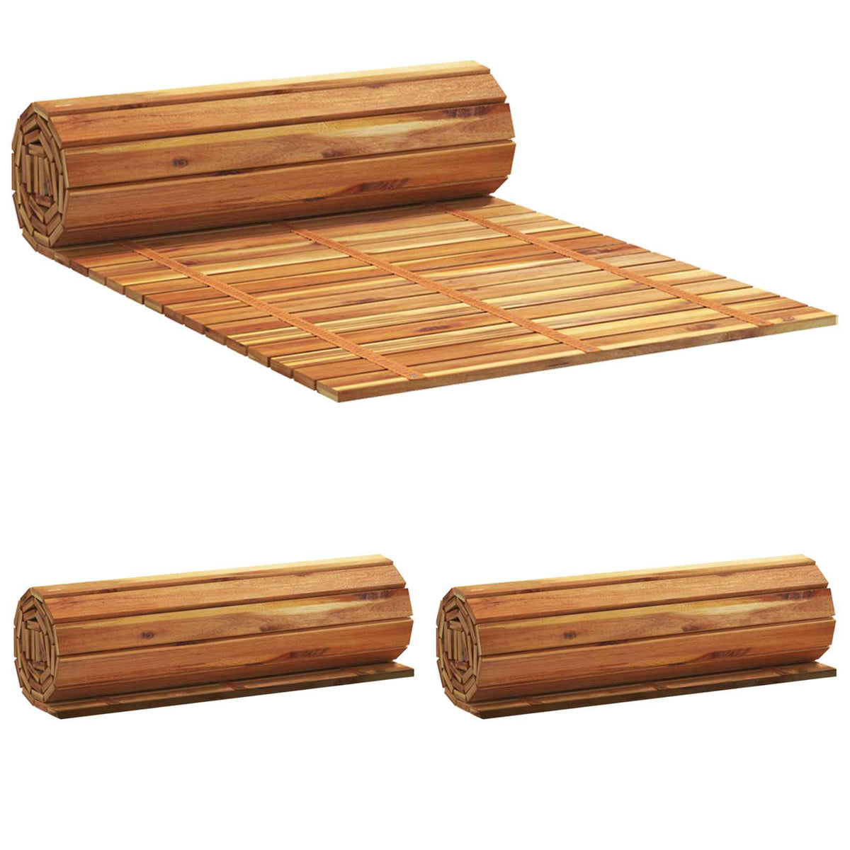 Gartenweg 3 stk. Natur 200 x 50 cm Massivholz Akazie
