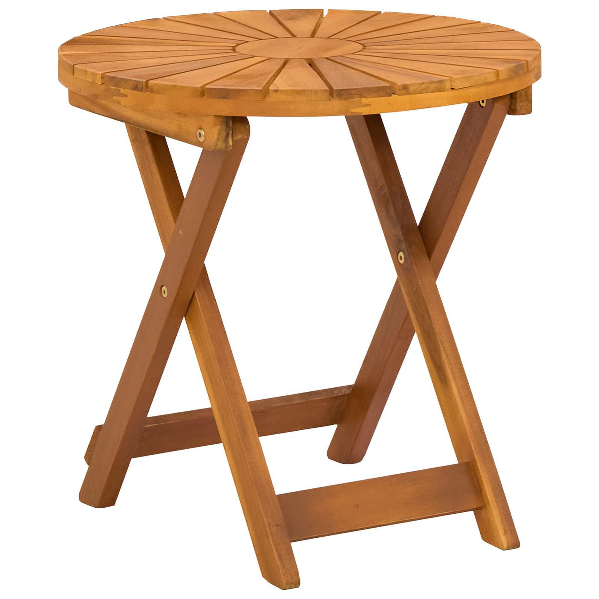 Bistrotisch Natur Ø45 x 45 cm Massivholz Akazie