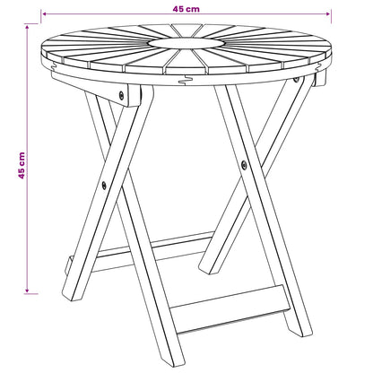 Bistrotisch Natur Ø45 x 45 cm Massivholz Akazie