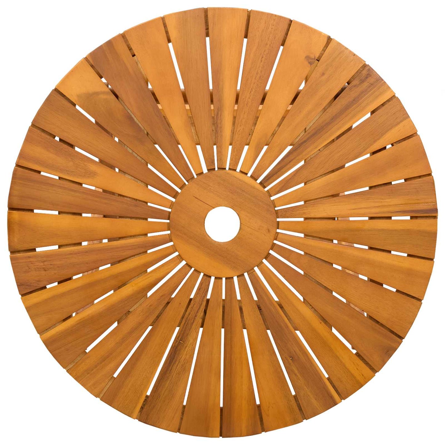 Klappbarer Gartentisch Natur Ø60 x 75 cm Massivholz Akazie