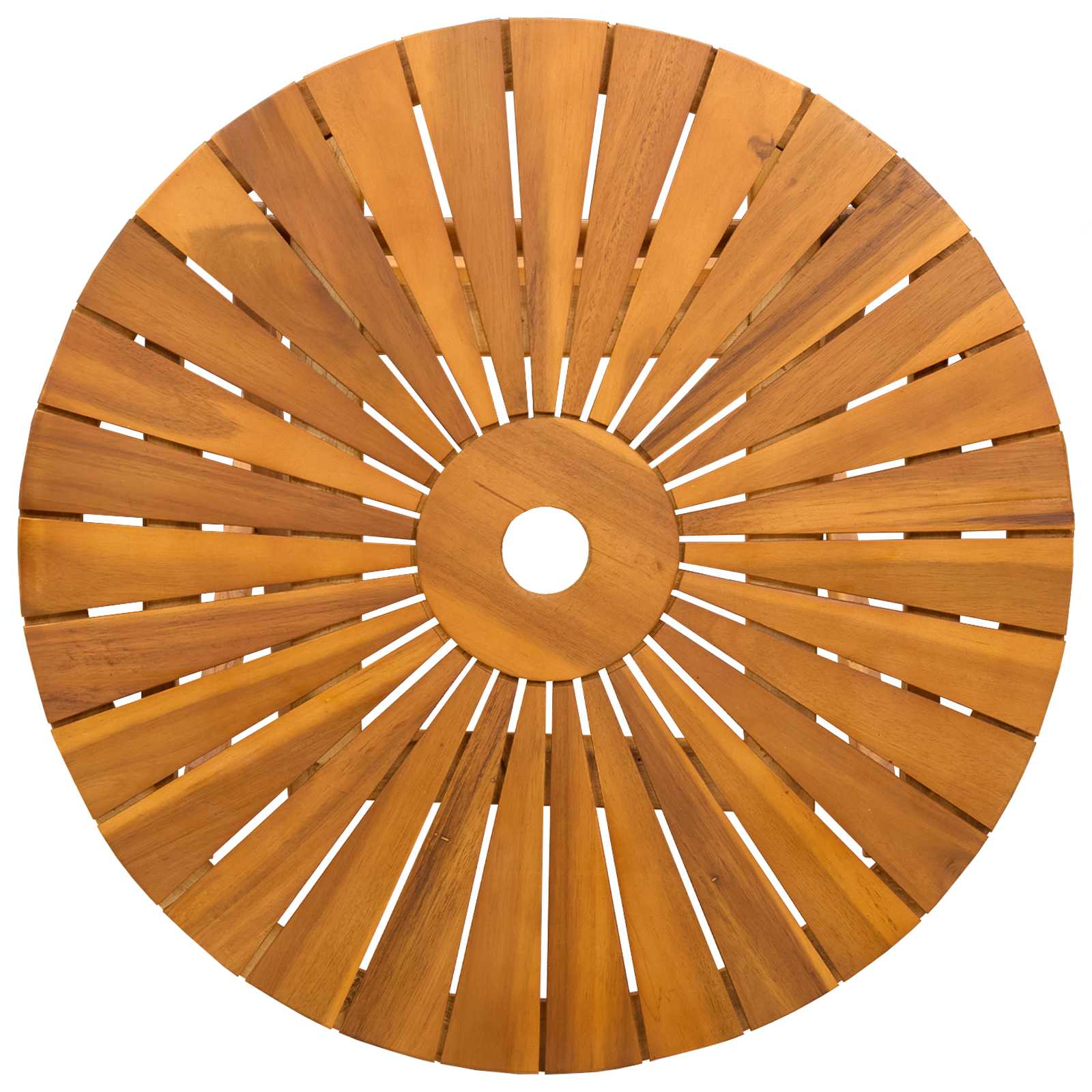 Klappbarer Gartentisch Natur Ø60 x 75 cm Massivholz Akazie