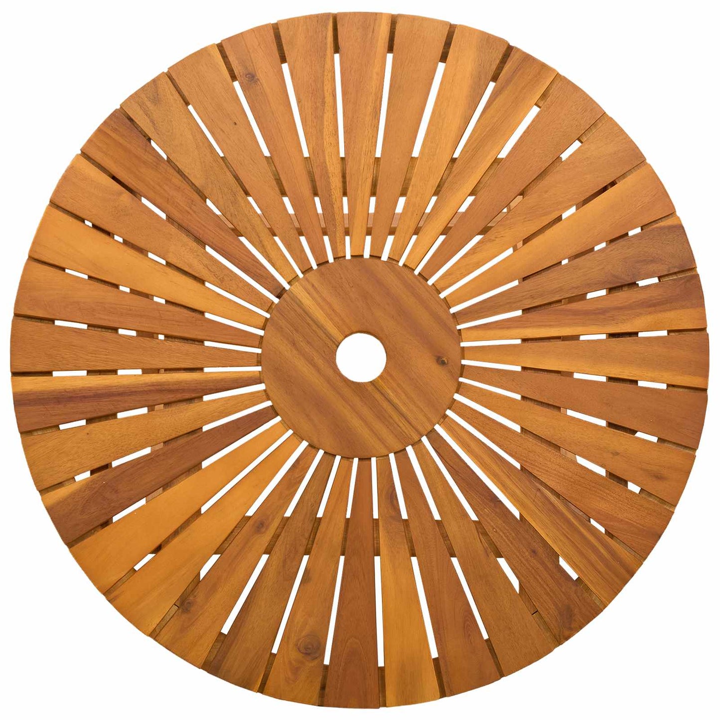 Klappbarer Gartentisch Natur Ø70 x 75 cm Massivholz Akazie
